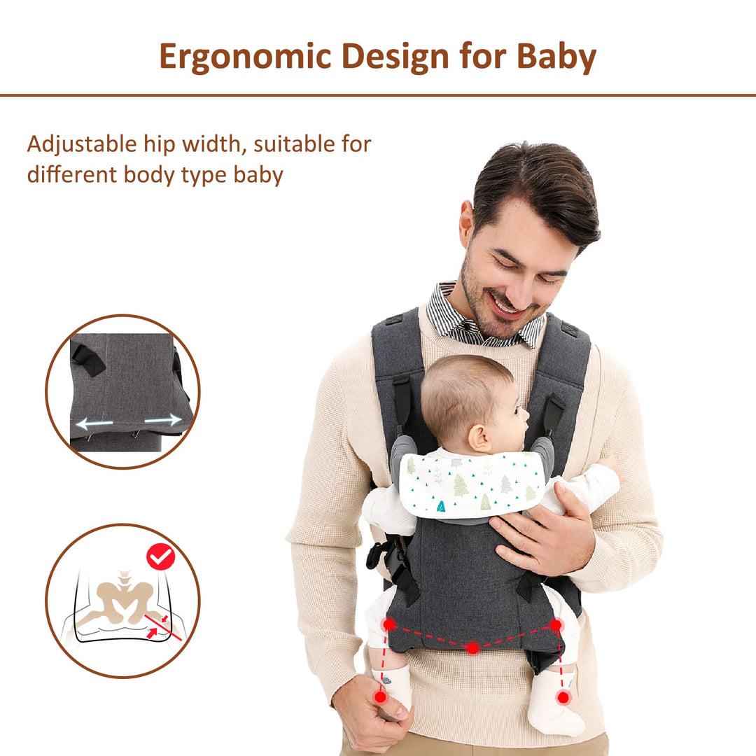 4-in-1 Ergonomic Baby Backpack Carrier