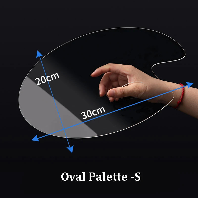 Acrylic Paint Palette - Transparent, Easy-Clean, Perfect