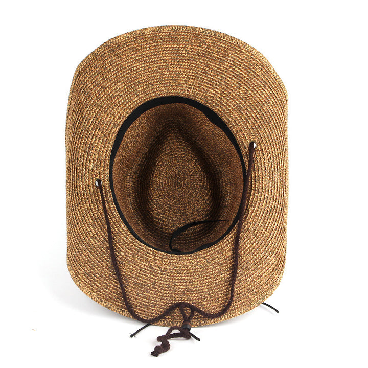 Outdoor Sunshade Western Denim Mixed Color Straw Hat