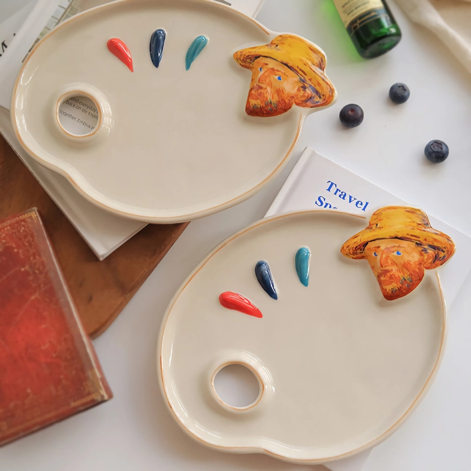 Easy-to-Clean Ceramic Palette for Watercolor & Gouache Painting