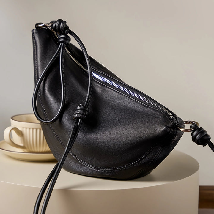 Elegant Soft Leather Dumpling Bag