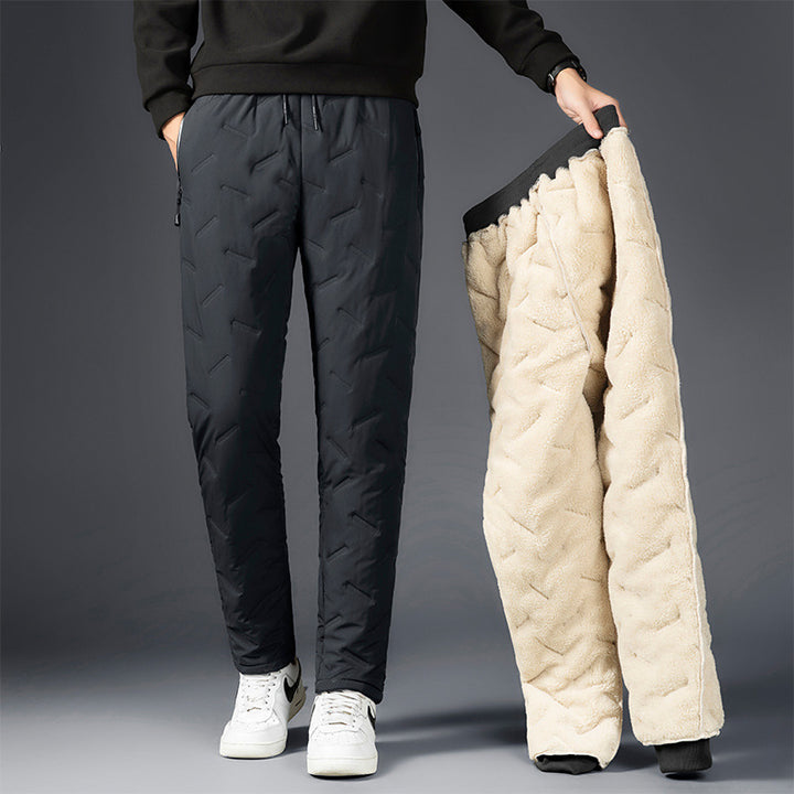 Men's Padded Cotton Trousers With Cashmere