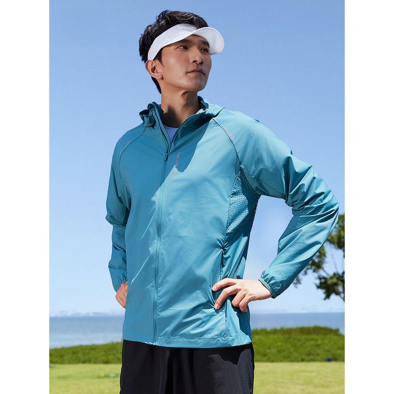 Breathable UV Protection Hooded Summer Running Jacket