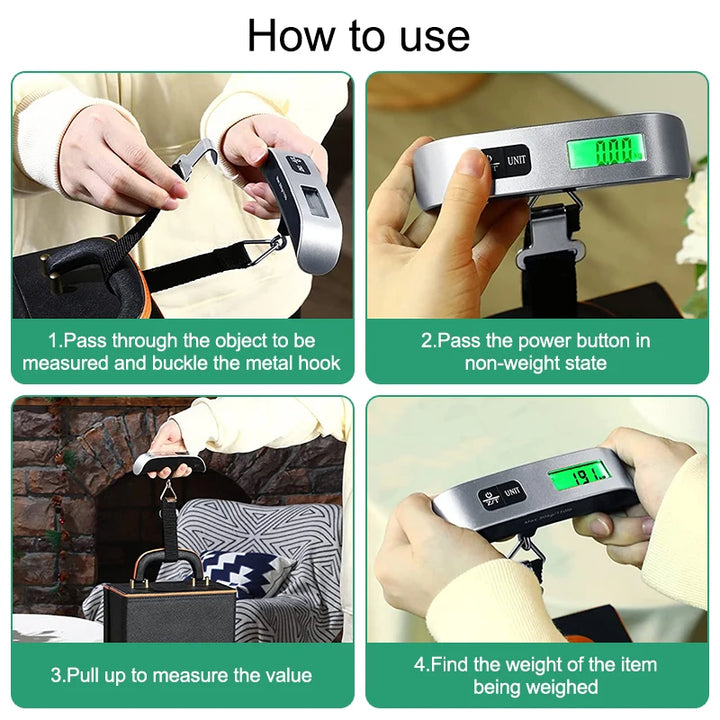 Portable LCD Digital Hanging Luggage Scale