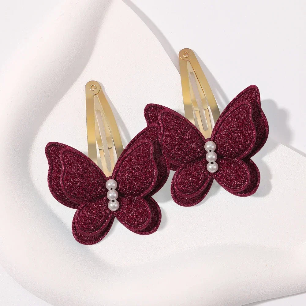 2pcs Butterfly Hair Clips for Girls