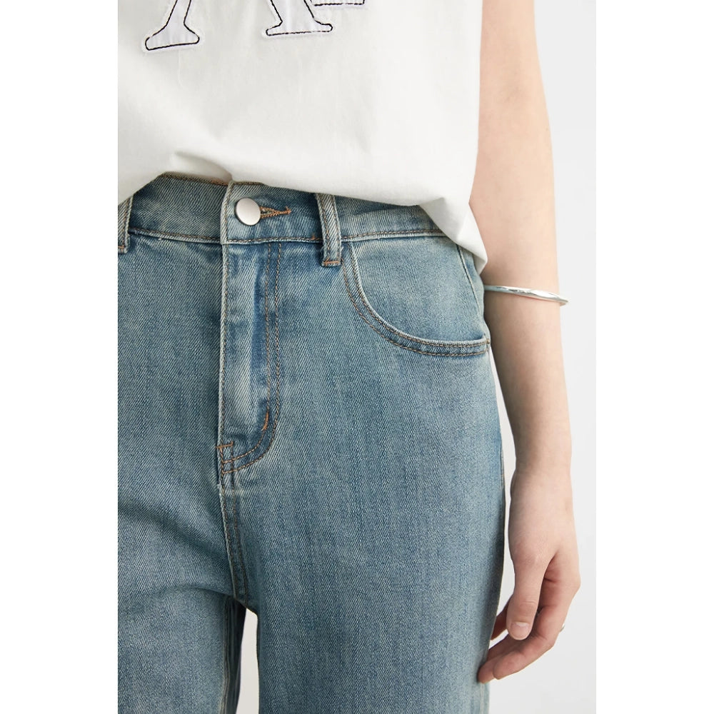 Women’s High-Waisted Denim Cropped Jeans