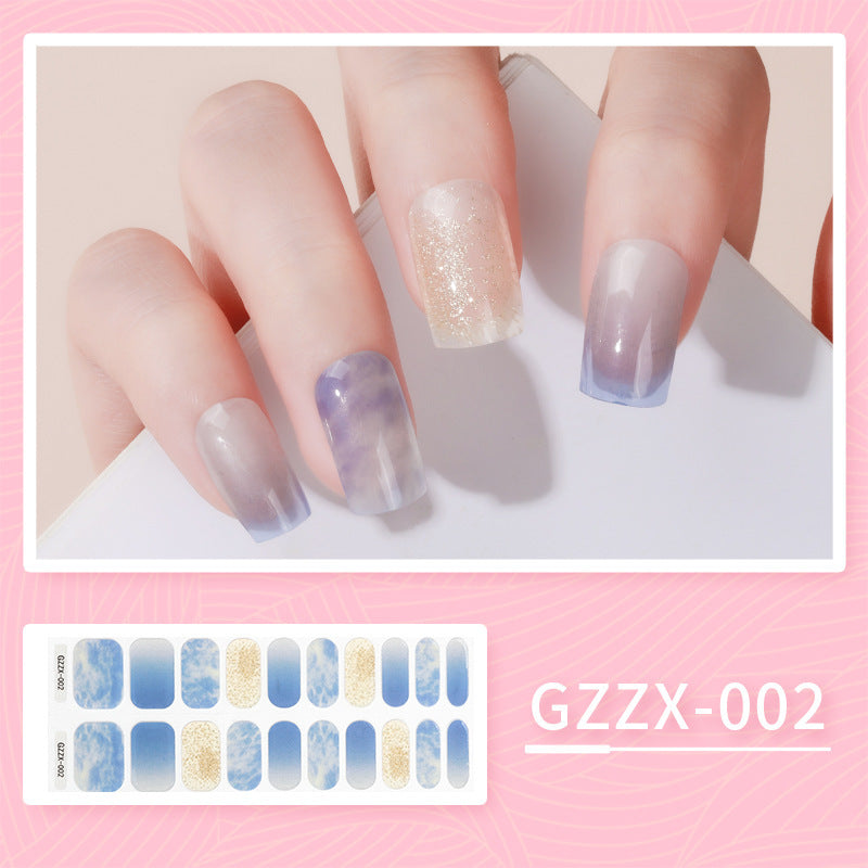 Korean Gel Nail Sticker Waterproof Icy Butterfly Bronzing UV Phototherapy Light Nail Sticker