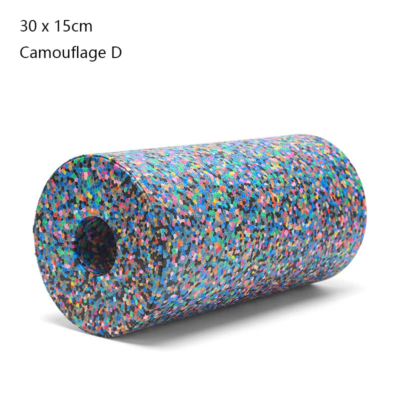 Pilates Foam Roller – High-Density Camouflage Massage Roller for Pain Relief & Fitness