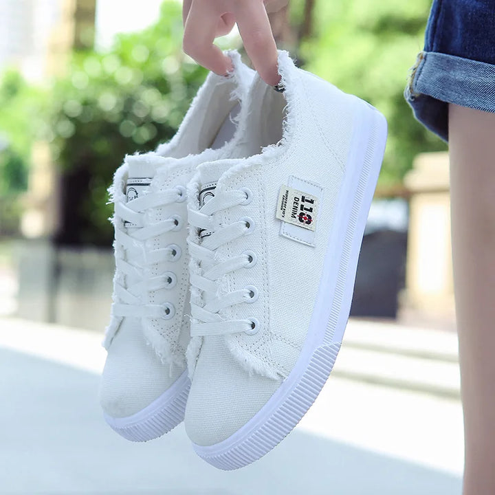 Summer Canvas Flat Sneakers for Women