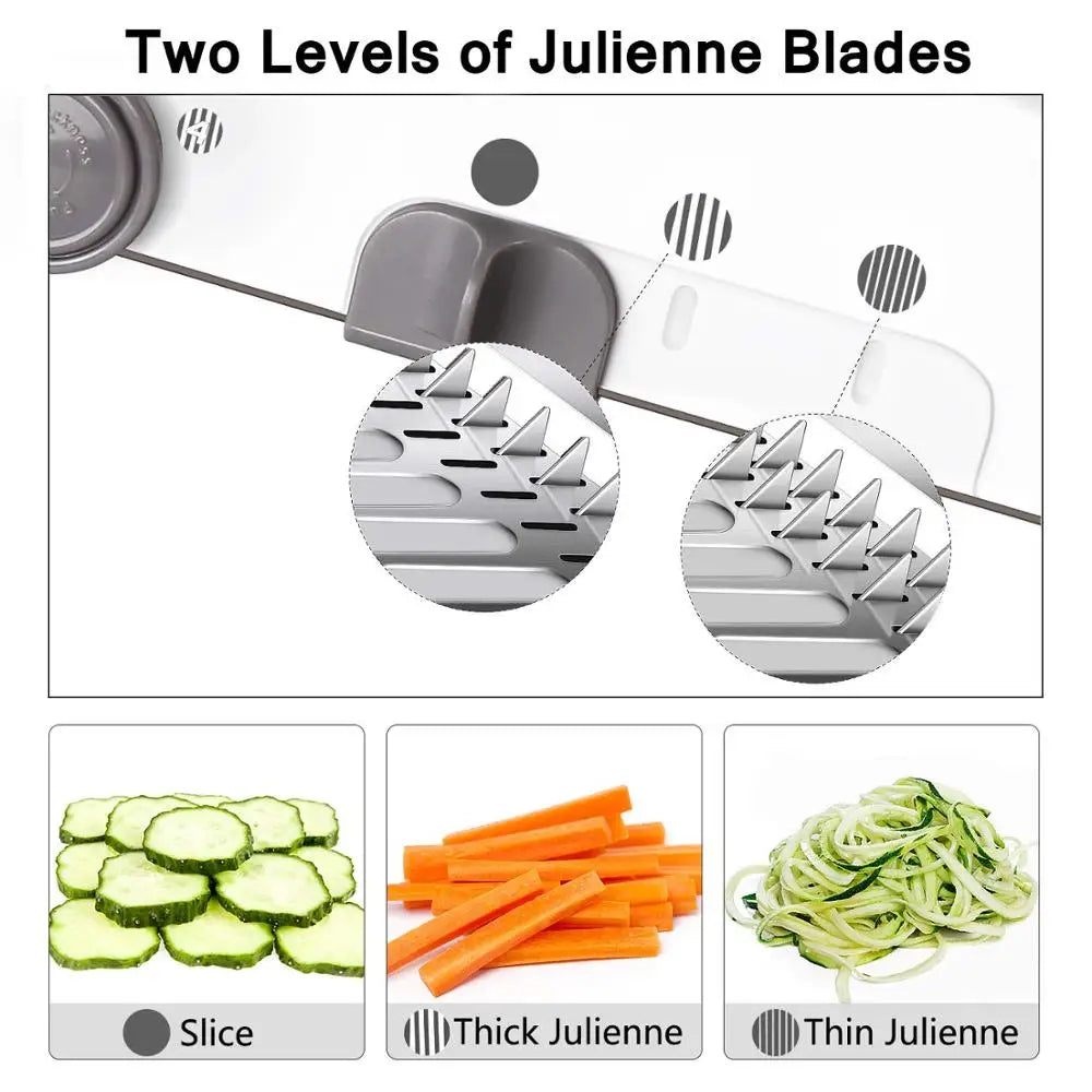 18-in-1 Adjustable Stainless Steel Mandoline Slicer for Vegetables and Fruits