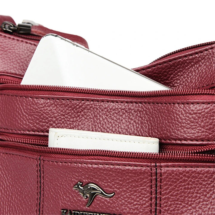 Luxury Women's Leather Shoulder Crossbody Bag - Fashionable and Versatile Handbag for 2023