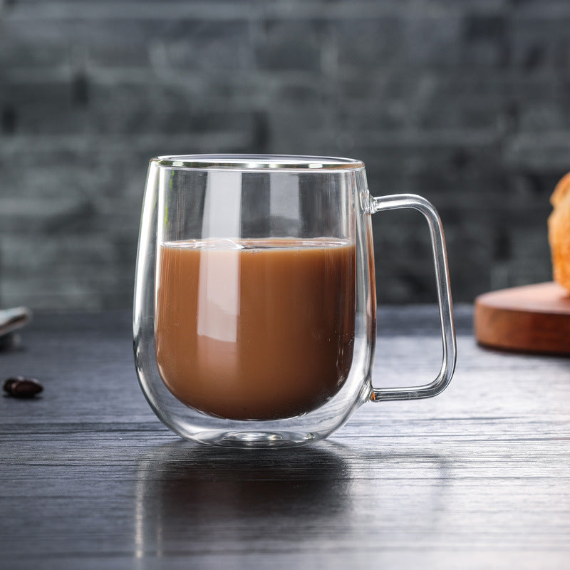 Double Wall Heat Resistant Borosilicate Glass Mug