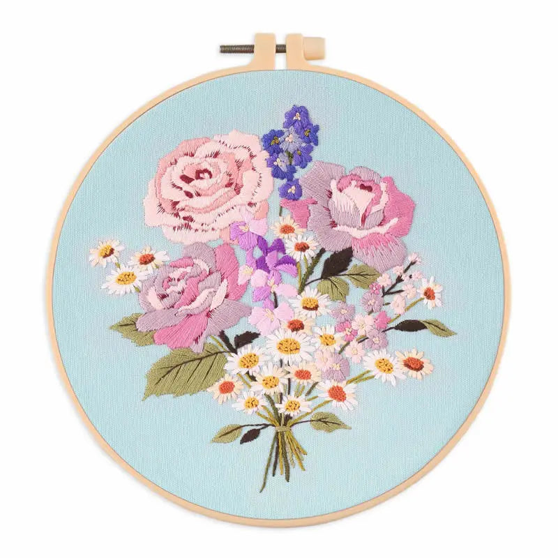 DIY Floral Embroidery Kit for Beginners