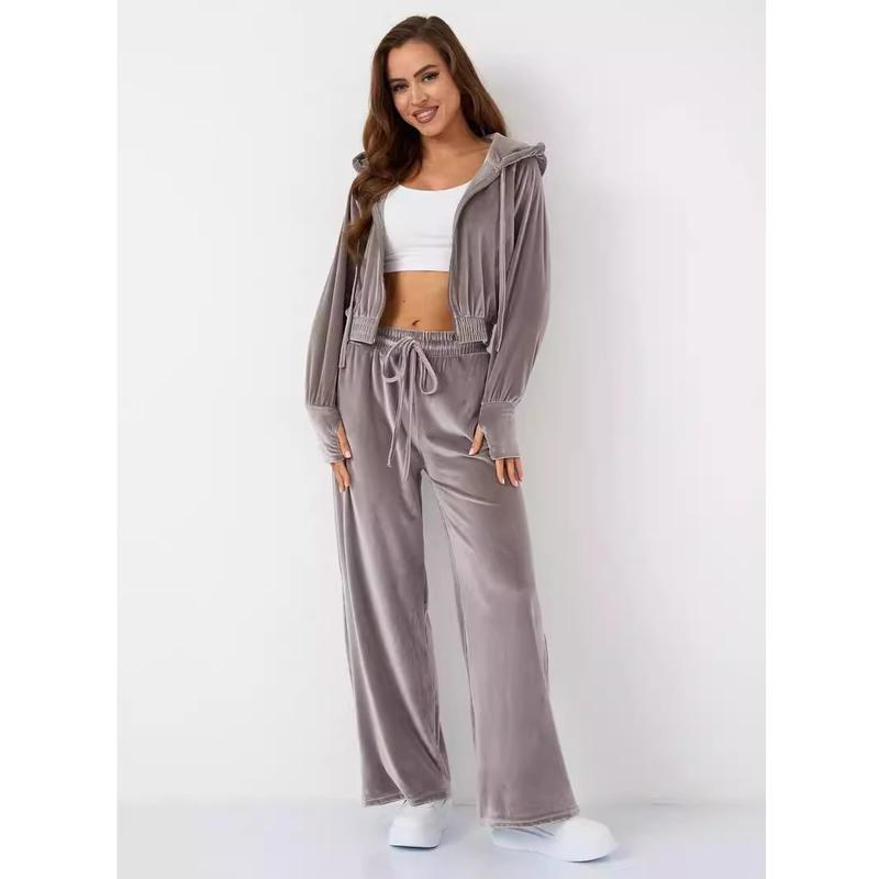 Women's Velvet Two-Piece Sports Set