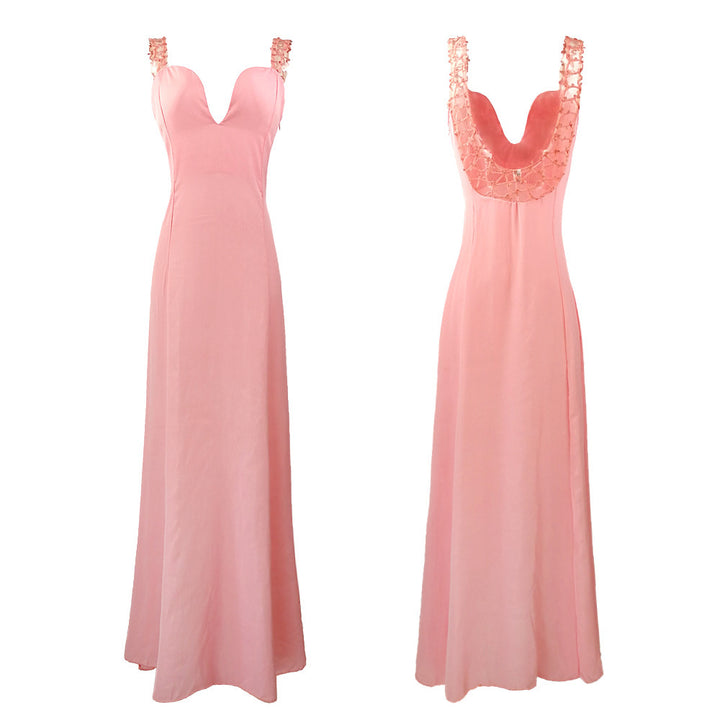 New Deep V-neck Evening Long Dress Women