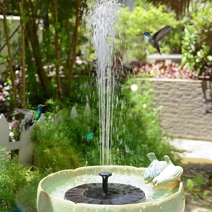 3W Solar Fountain with LED Lights & Multiple Nozzles