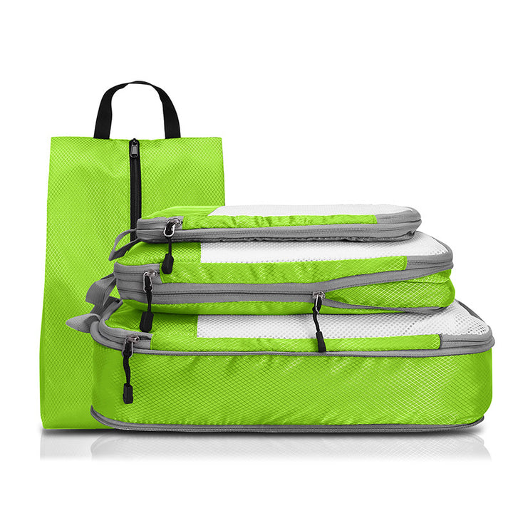 Travel Portable Compression Packing Cubes & Shoe Bags Set