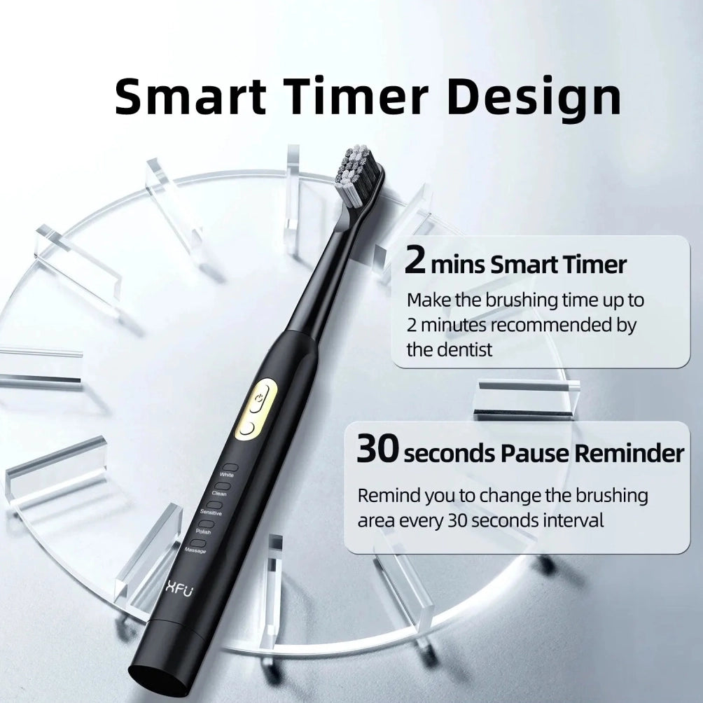 Couple Electric Toothbrush with Smart Timer and 5 Cleaning Modes