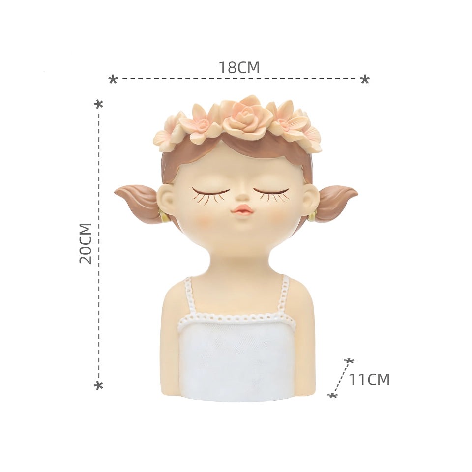 Charming 7.8-inch Fairy Girl Planter for Succulents