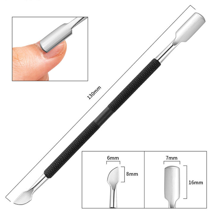 2-Ways Stainless Steel Cuticle Pusher & Dead Skin Remover