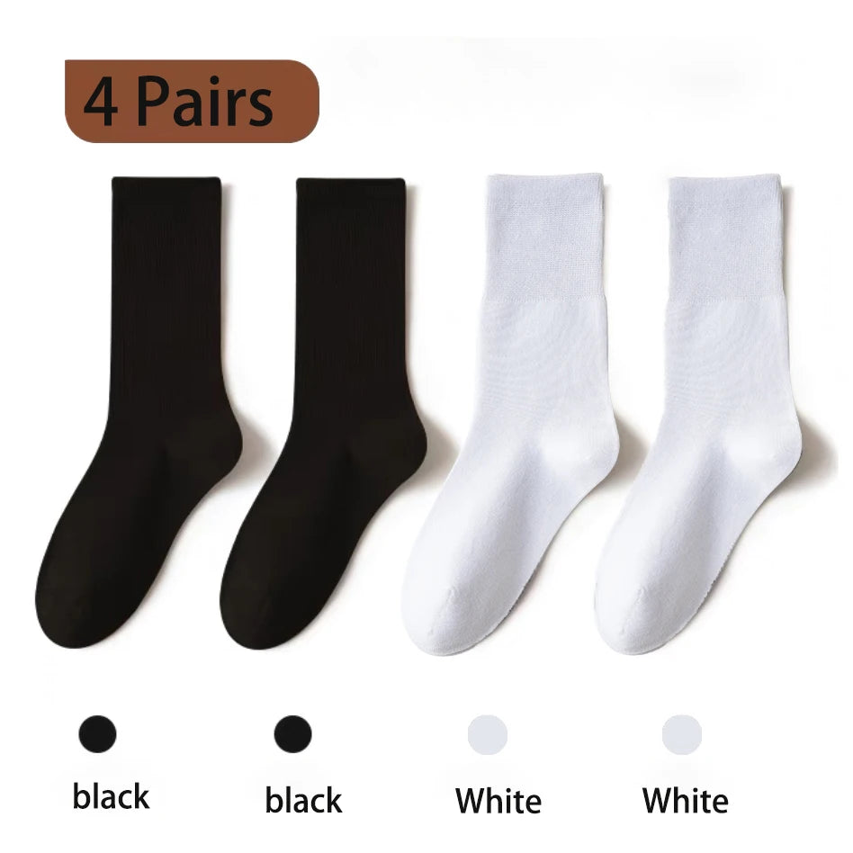 4 Pairs Women's Loose Cotton Socks