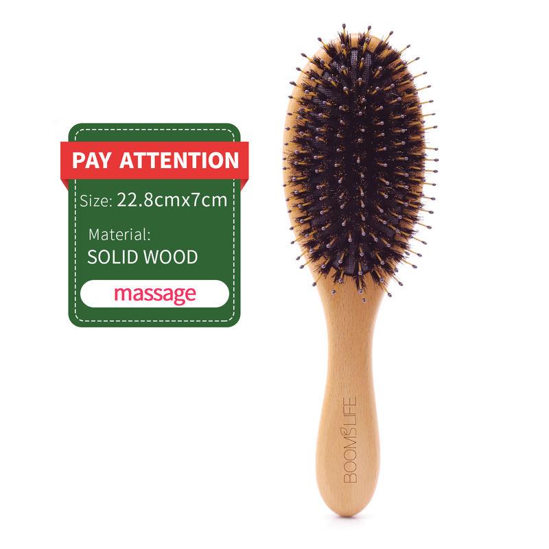 Boar Bristle Wooden Hair Brush