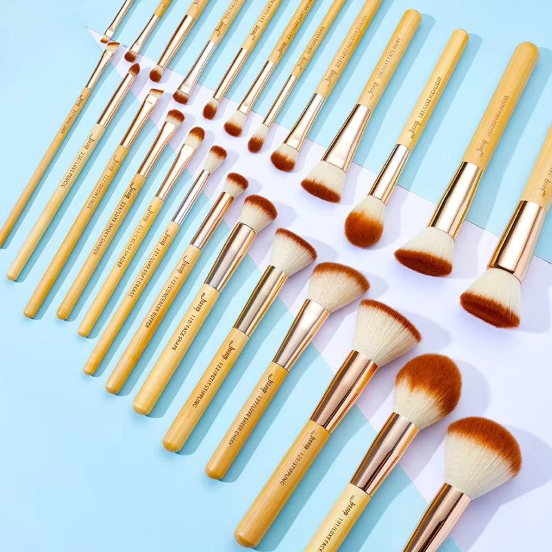 25pcs Synthetic Hair Brushes for Foundation, Eyeshadow, and Contouring