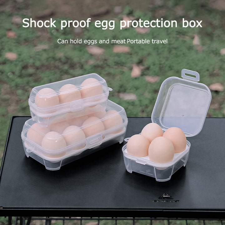 Shockproof Portable Egg Holder - 3/4/8 Grids Transparent Kitchen Container