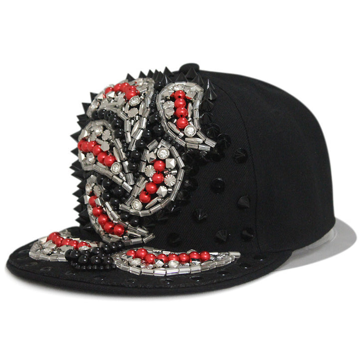 European And American Harajuku Style Hat Nail Cross Skull Rivet