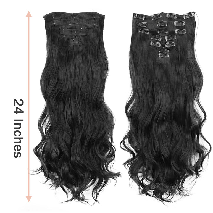 Long Wavy Ombre Clip-In Hair Extensions