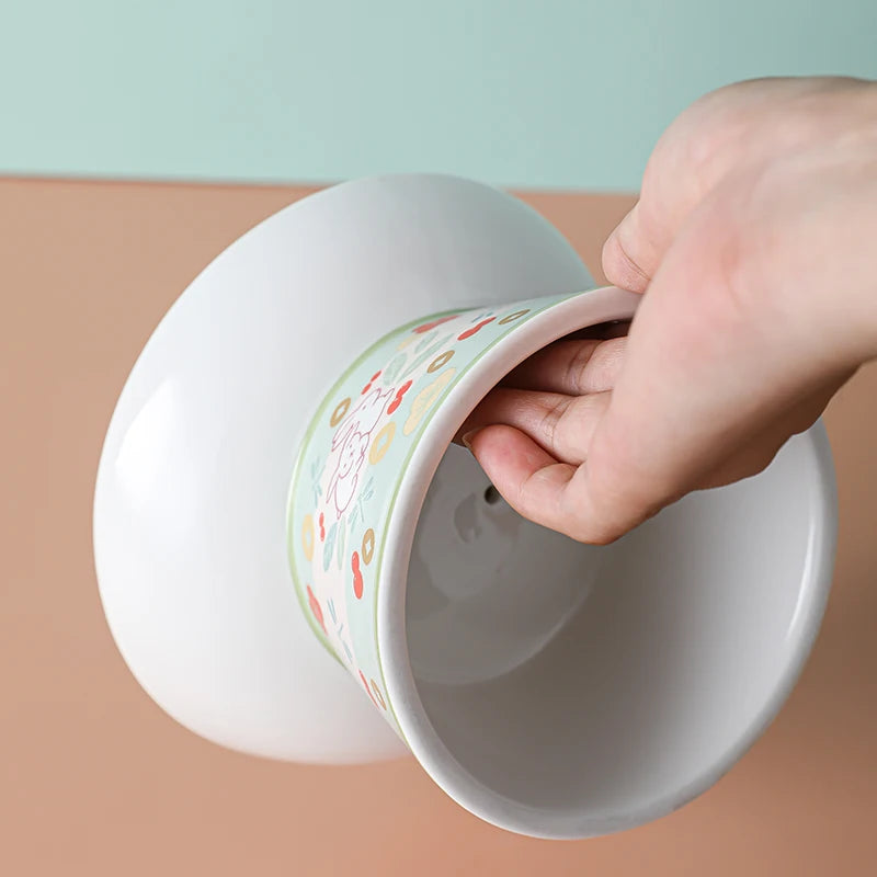 Hand-Painted Ceramic Cat Bowl