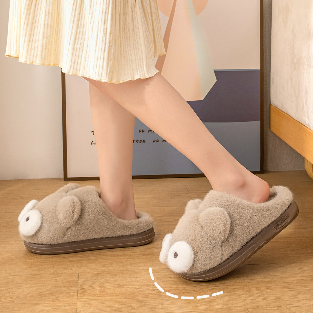 Indoor Non Slip Thick Soled Warm Slippers For Home Use