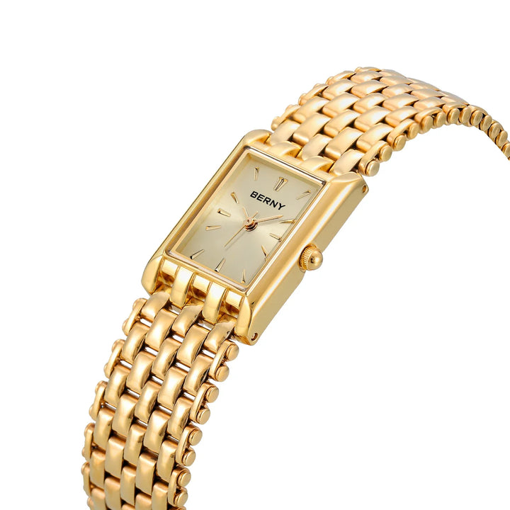 Gold Square Ladies Quartz Watch