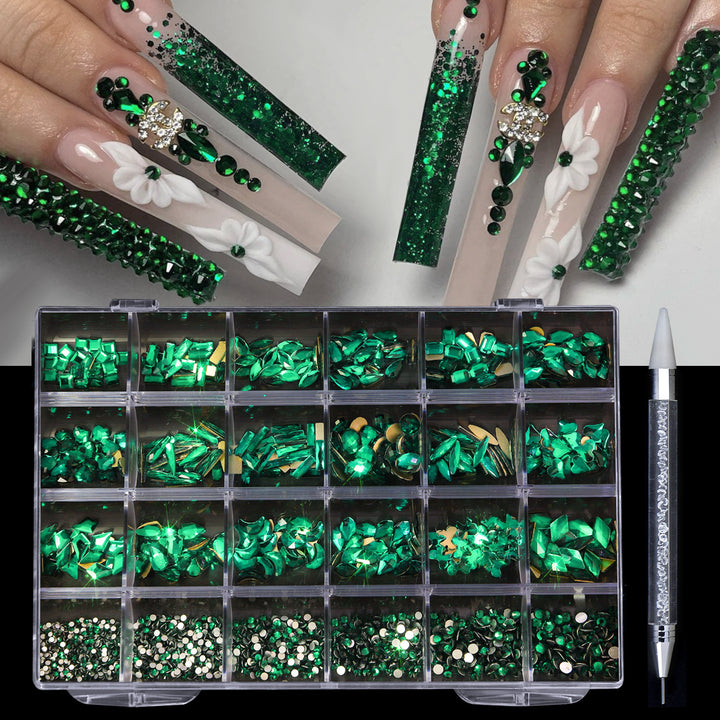 Manicure 24 Grid Diamond Jewelry Suit