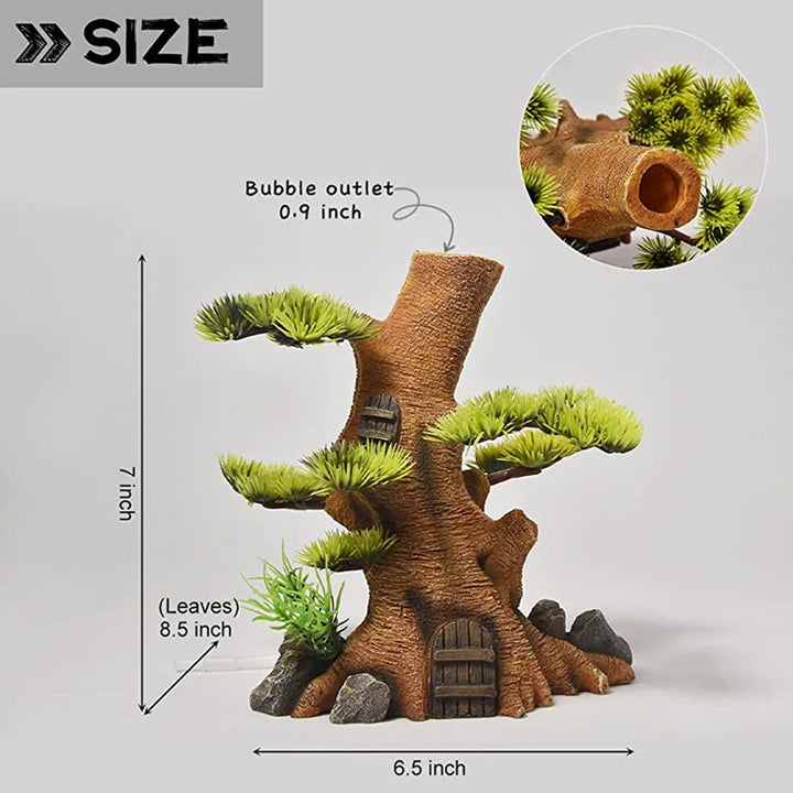 Realistic Tree Trunk Aquarium Ornament