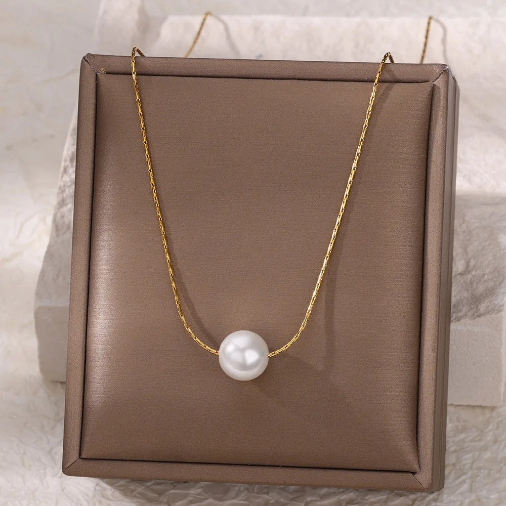 Minimalist Pearl Necklace for Women