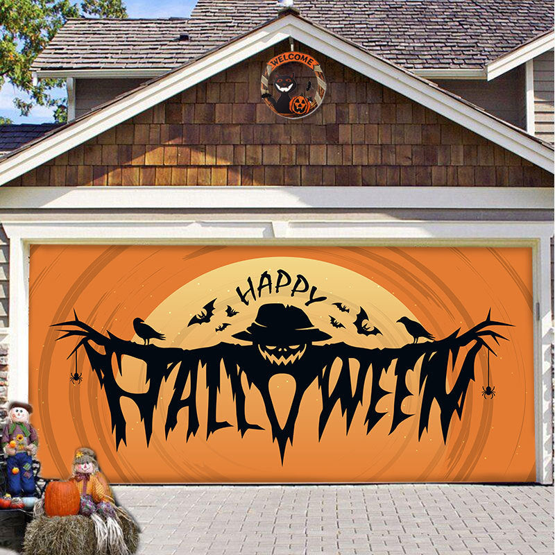 Halloween Party Decorative Hanging Cloth Garage Door Background Fabric