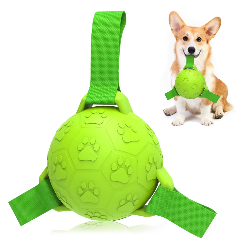 Interactive Dog Soccer Ball with Straps