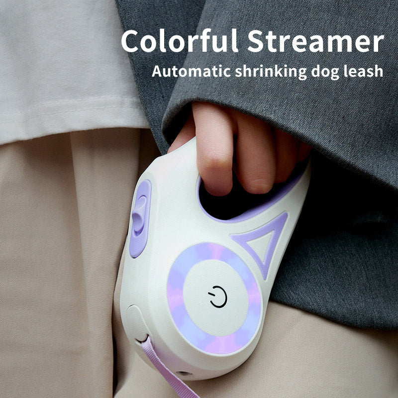 3M/5M Automatic Retractable Dog Leash with LED Light for Night Walking