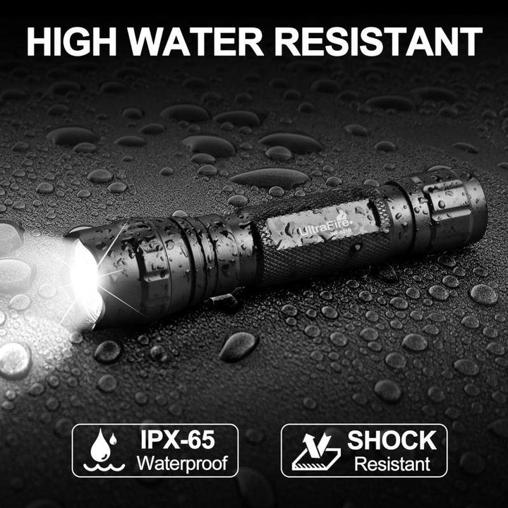 1200LM Tactical LED Flashlight with Holster and Rechargeable Battery