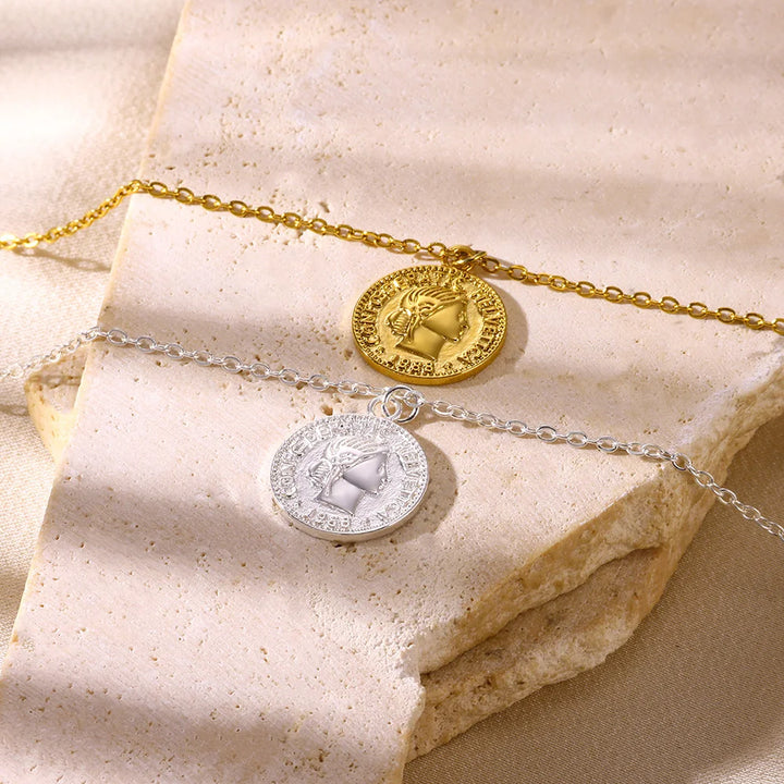 Elegant Coin Pendant Necklace