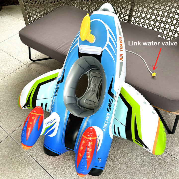 Inflatable Airplane Swim Ring with Seat for Kids