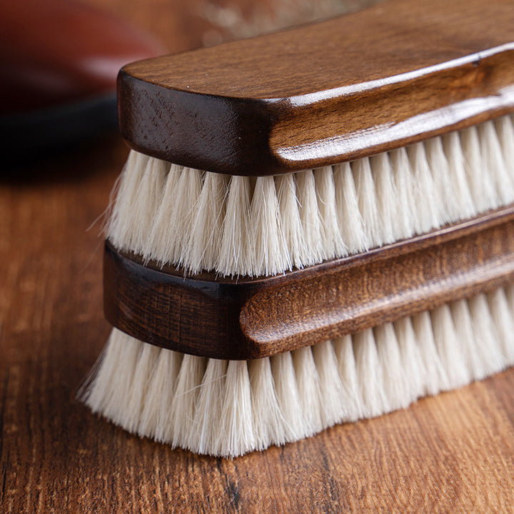 Eco-Friendly Wooden Wool Shoe Brush for Gentle Cleaning