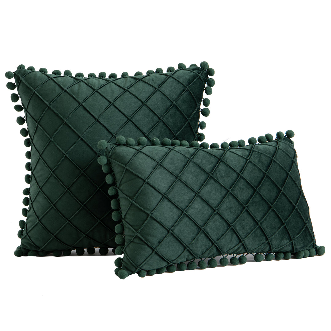 Velvet Soft Plaid Throw Pillow Covers