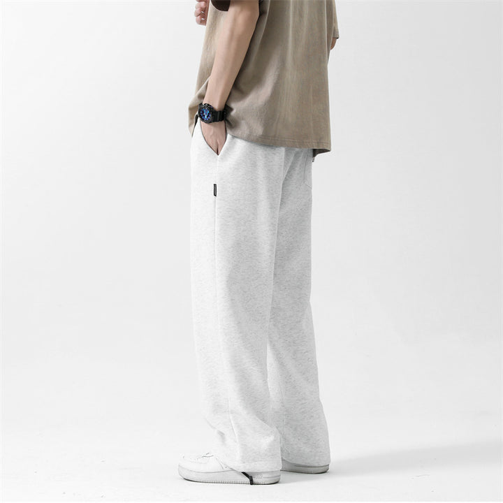 Drawstring Ankle-tied Loose Straight Sweatpants