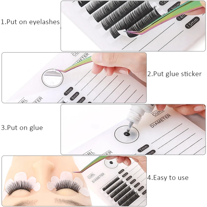 Acrylic False Eyelashes Palette with Tick Mark Stand