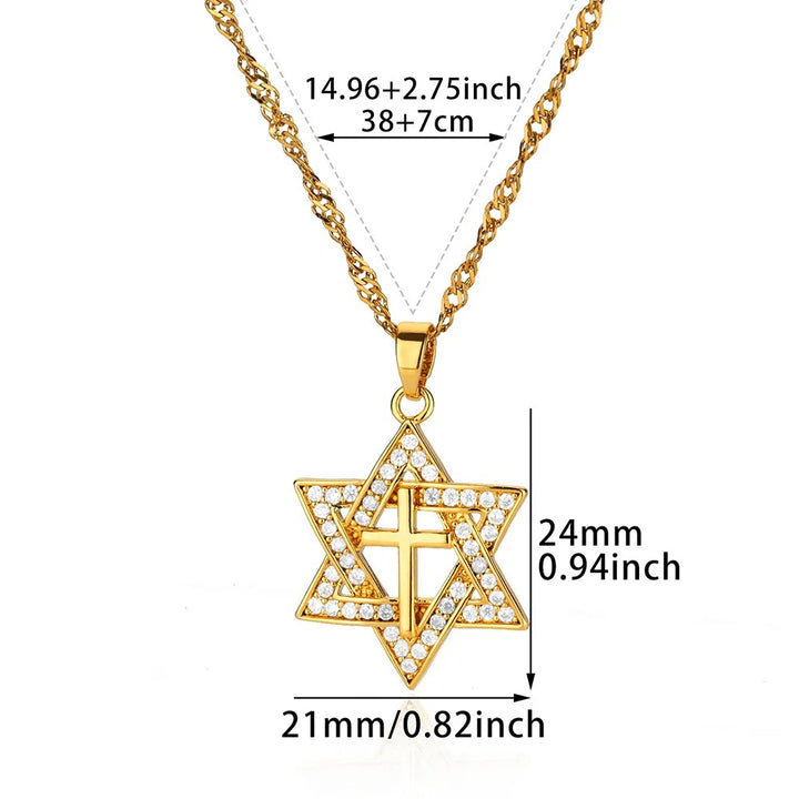 Cubic Zirconia Star Pendant Necklace