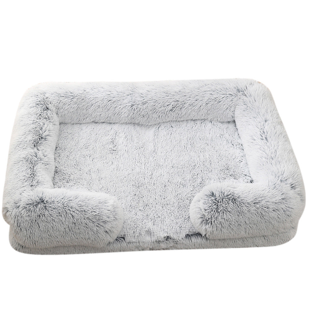 Cozy Winter Plush Dog Bed