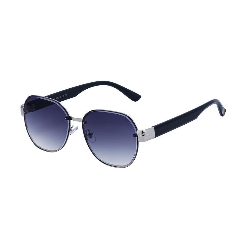 Trendsetting Oversized Rimless Round Sunglasses