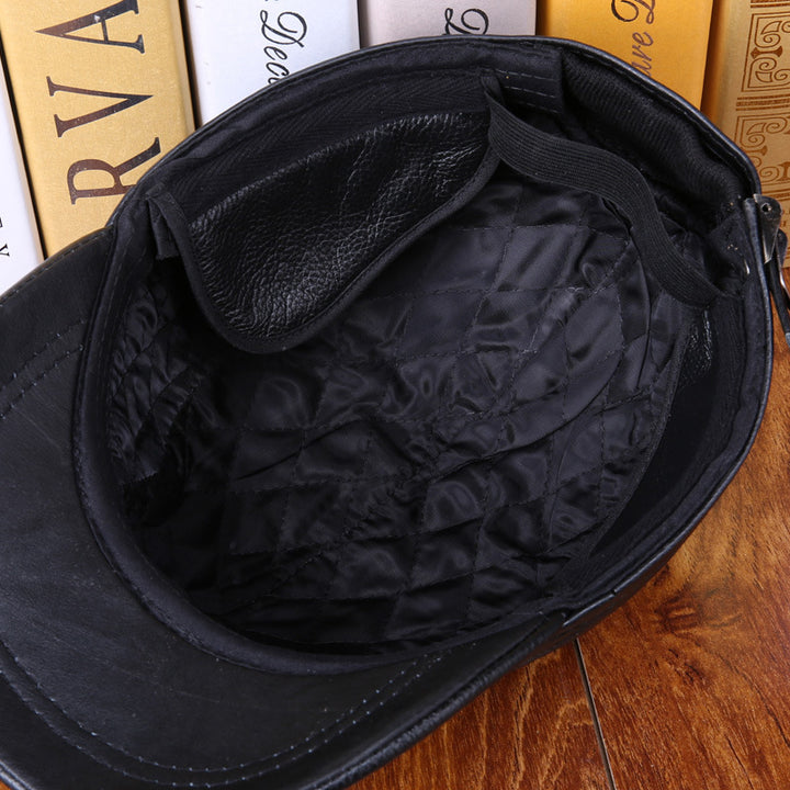 Outdoor Clip Cotton Tape Ear Protection Leather Hat